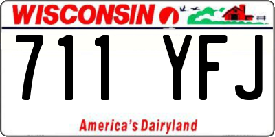 WI license plate 711YFJ