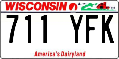 WI license plate 711YFK