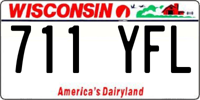 WI license plate 711YFL