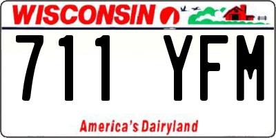 WI license plate 711YFM