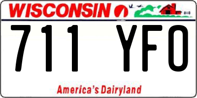 WI license plate 711YFO