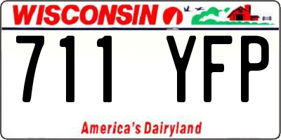 WI license plate 711YFP
