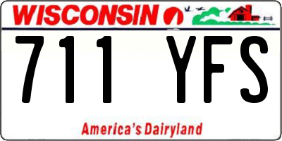 WI license plate 711YFS