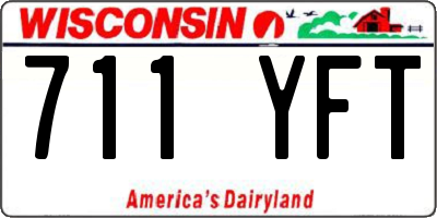 WI license plate 711YFT