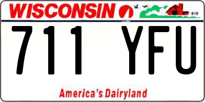 WI license plate 711YFU