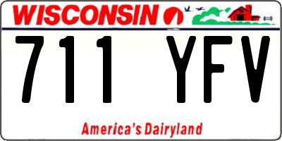 WI license plate 711YFV