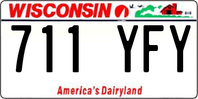 WI license plate 711YFY