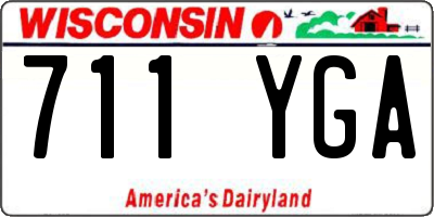 WI license plate 711YGA