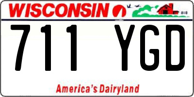 WI license plate 711YGD