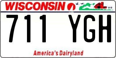 WI license plate 711YGH