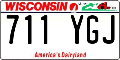 WI license plate 711YGJ