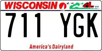 WI license plate 711YGK