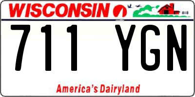 WI license plate 711YGN