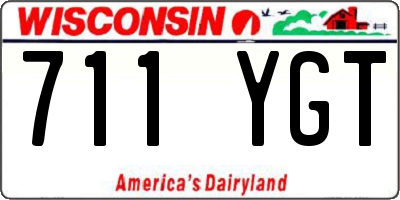 WI license plate 711YGT