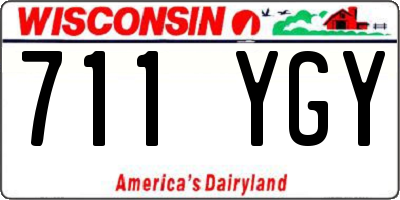WI license plate 711YGY