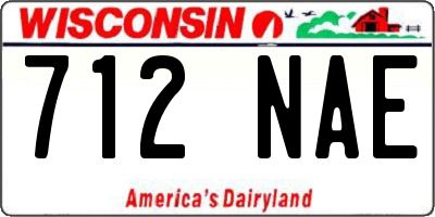 WI license plate 712NAE