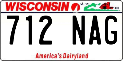 WI license plate 712NAG