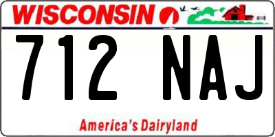 WI license plate 712NAJ