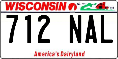 WI license plate 712NAL