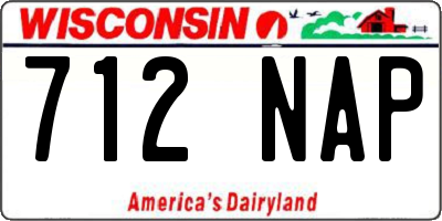 WI license plate 712NAP