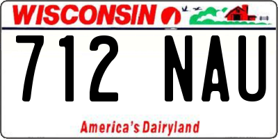 WI license plate 712NAU