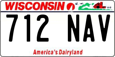 WI license plate 712NAV