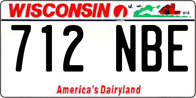 WI license plate 712NBE