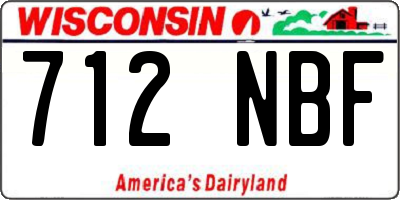 WI license plate 712NBF