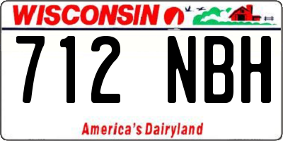 WI license plate 712NBH
