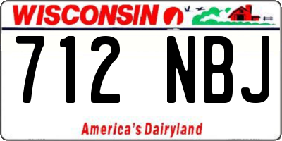 WI license plate 712NBJ