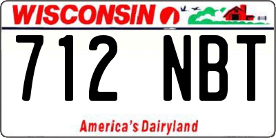 WI license plate 712NBT
