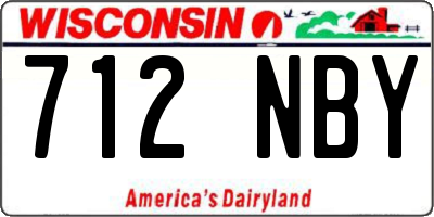 WI license plate 712NBY