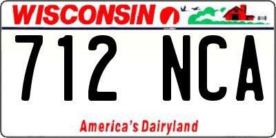 WI license plate 712NCA