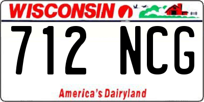 WI license plate 712NCG