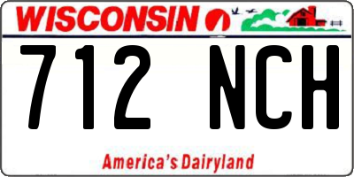 WI license plate 712NCH