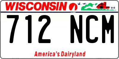 WI license plate 712NCM