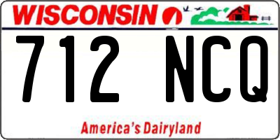 WI license plate 712NCQ
