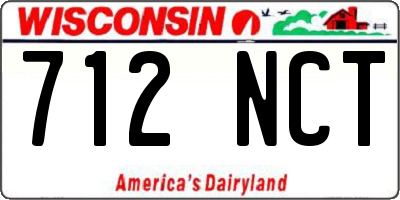 WI license plate 712NCT