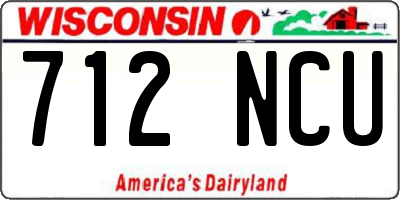 WI license plate 712NCU