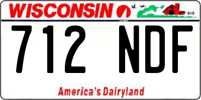 WI license plate 712NDF