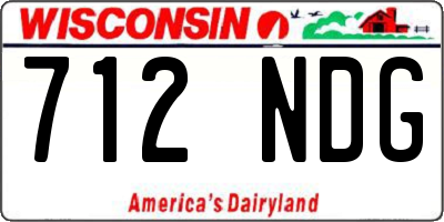 WI license plate 712NDG