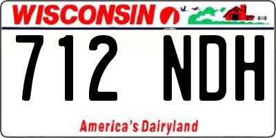 WI license plate 712NDH