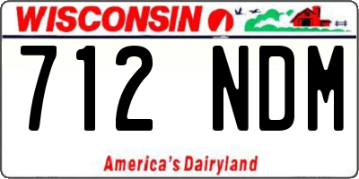 WI license plate 712NDM