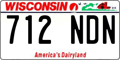 WI license plate 712NDN