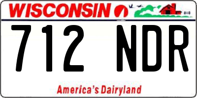 WI license plate 712NDR
