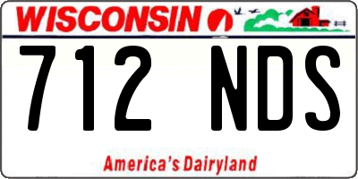 WI license plate 712NDS