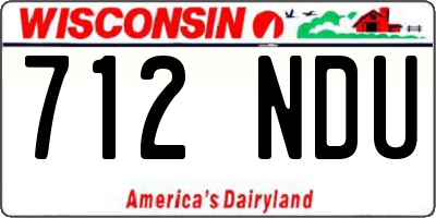 WI license plate 712NDU