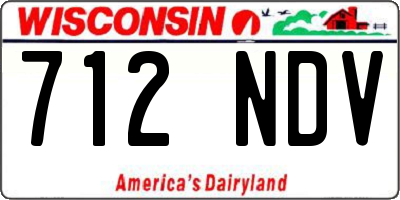 WI license plate 712NDV