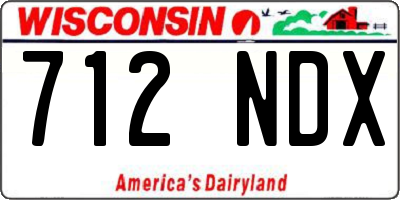 WI license plate 712NDX