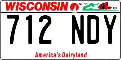 WI license plate 712NDY